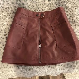 Free people leather skirt, never worn